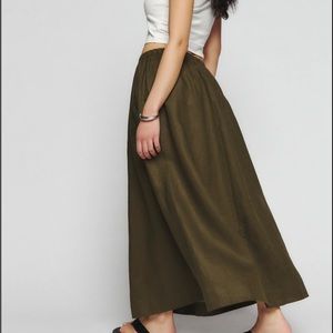 Reformation Carine Linen Skirt